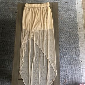High low nude skirt